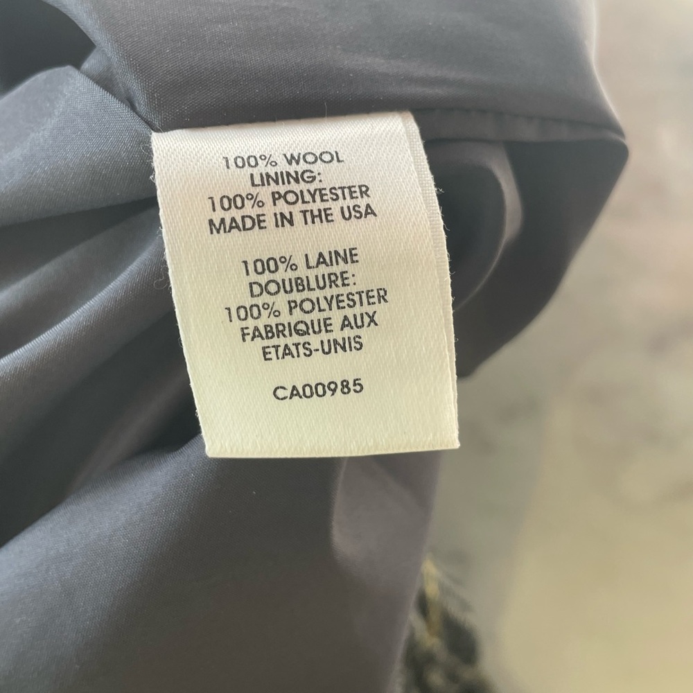 Nanette Lepore wool midi dress, grey/yellow tartan, buttons, cap sleeves, 0 - Picture 11 of 13